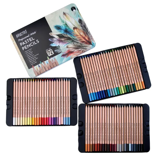 Brustro Professional Artists Pastel Colour Pencils Set 72pc