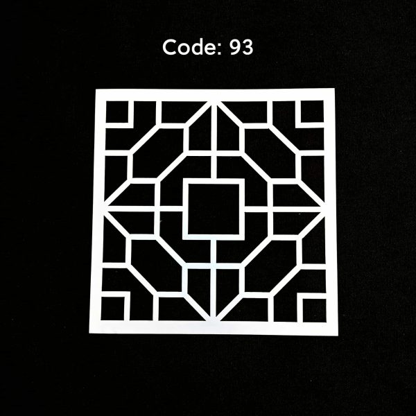 Stencil Code 93 (8x8 inch)