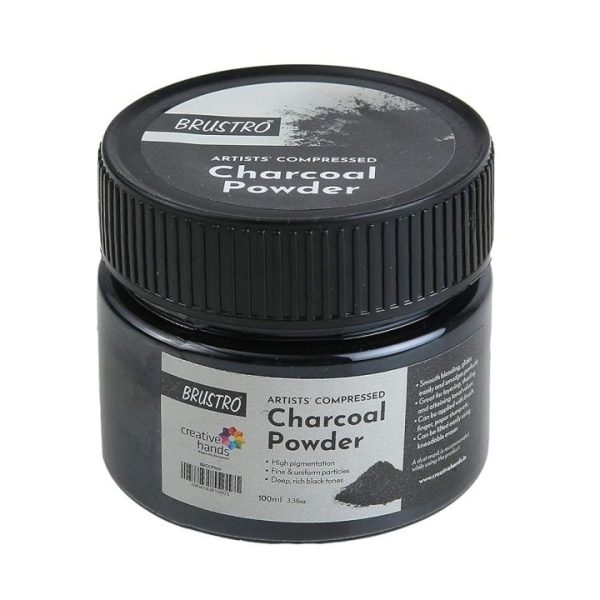 BRUSTRO Artists Compressed Charcoal Powder 100ml