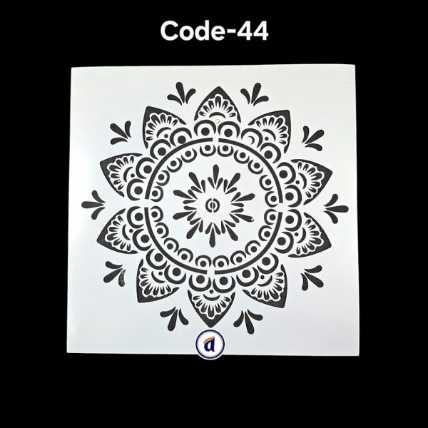 Stencil Code 44 (9.5x11 inch)