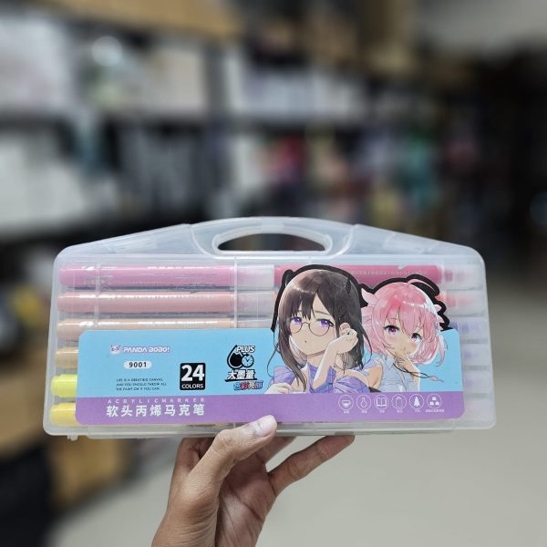 Panda Bobo Acrylic Marker 24pc