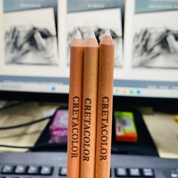 Cretacolour White Charcoal Pencil 1pes