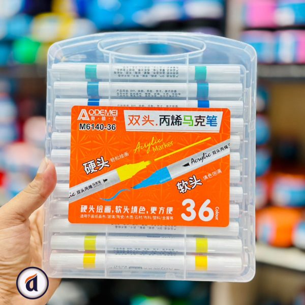 Dualtipe Acrylic Marker M6140-36 Colour Set