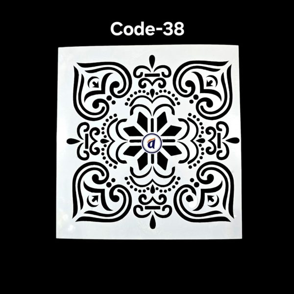 Stencil Code 38 (8x8 inch)