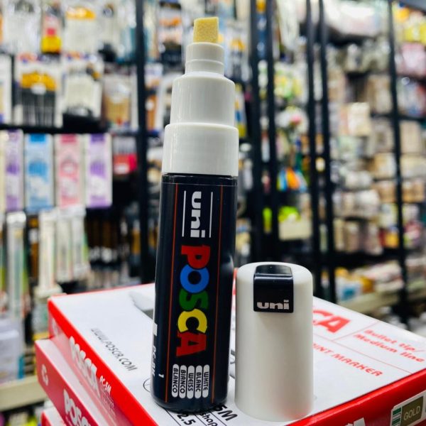 Uni Posca Marker White chisel tip 8.0mm