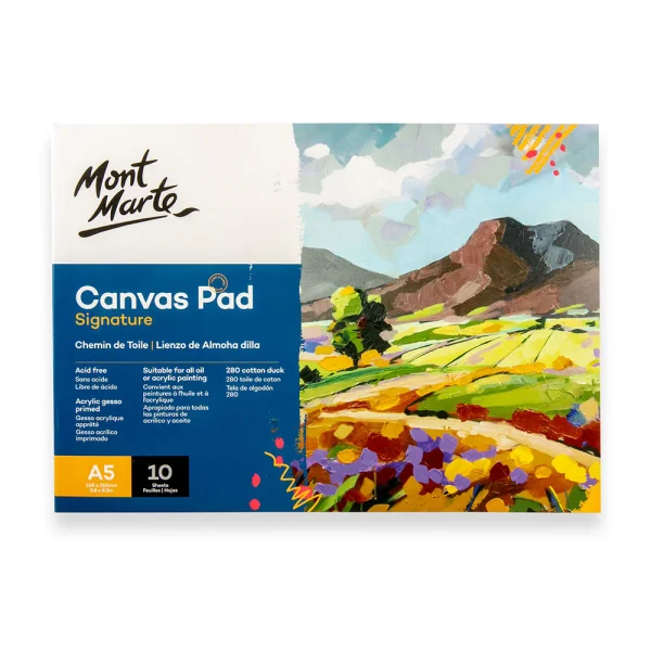 Mont Marte Canvas Pad A5 10 Sheet (5.8 x 8.3in)