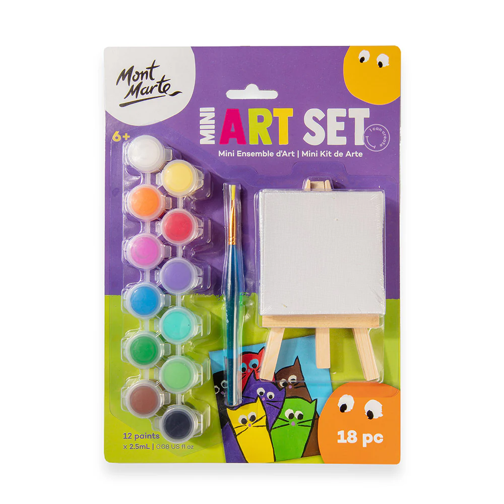 Mont-Marte-Mini-Art-Set-18pc-MMKC0277_V01-F Mont Marte Mini Art Set 18pc - Image 1