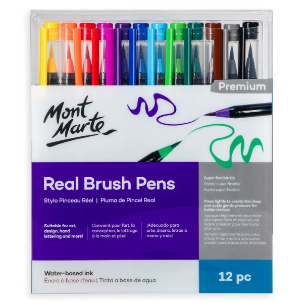 Mont Marte Real Brush Pens 12pc