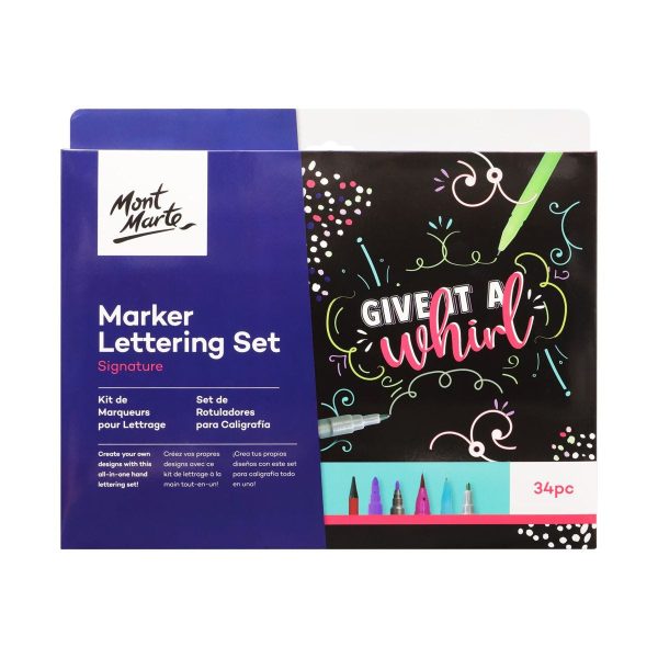 Mont Marte Marker Lettering Set 34pc