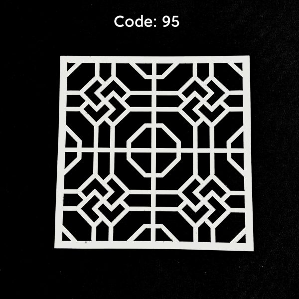 Stencil Code 95 (8x8 inch)