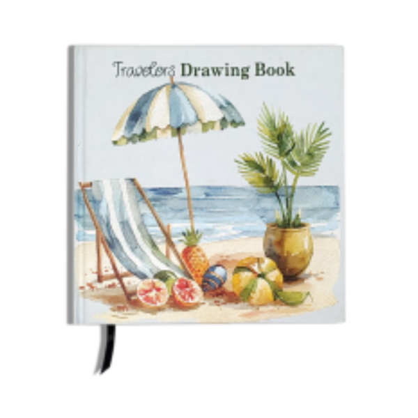 Hearts Travelers Drawing Book 50 sheets sea [SINE 7.2X7.2INC]