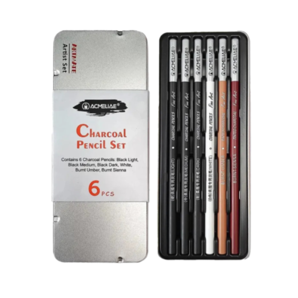 Acmeliae Artmate Charcoal Pencil Set 6pcs