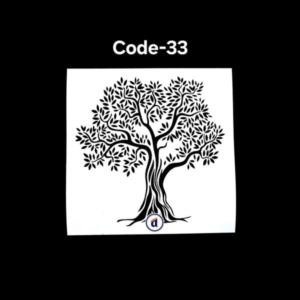 Stencil Code 33 (8x8 inch)