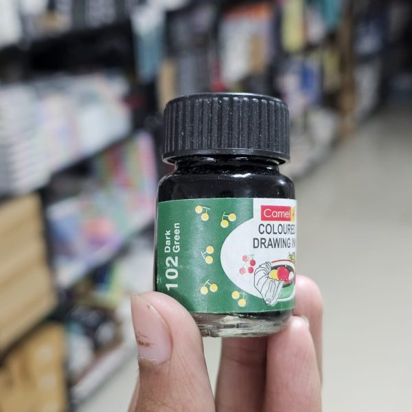 Camel Artist Coloured Drawing Inks 20ml (Dark Green)