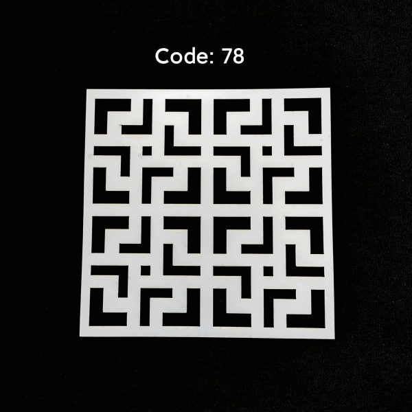 Stencil Code 78 (8x8 inch)
