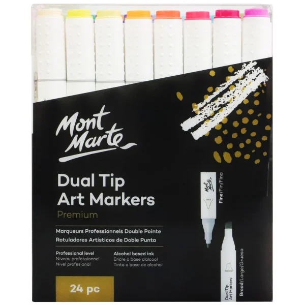 Mont Marte Dual Tip Art Markers 24pc