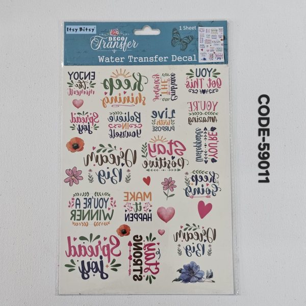 Water Transfer Decal Code - 59011