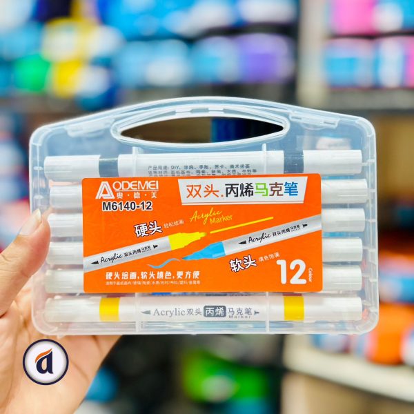 Dualtipe Acrylic Marker M6140-12 Colour Set