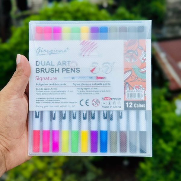 Giorgione Dual Art Brush Pens 12pc G-DTW-12