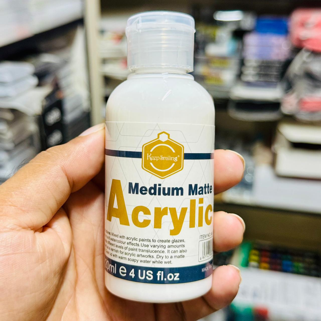 lgupytvqoSX8GfSYEql.jpg Keep Smiling Acrylic Matte Medium 120ml MJ-120M - Image 1