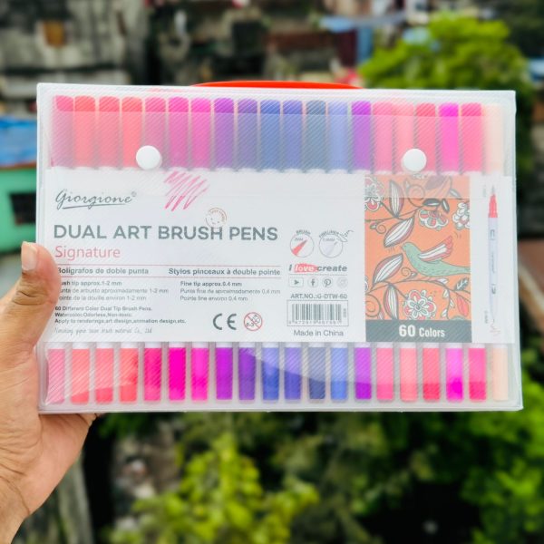 Giorgione Dual Art Brush Pens 60pc G-DTW-60