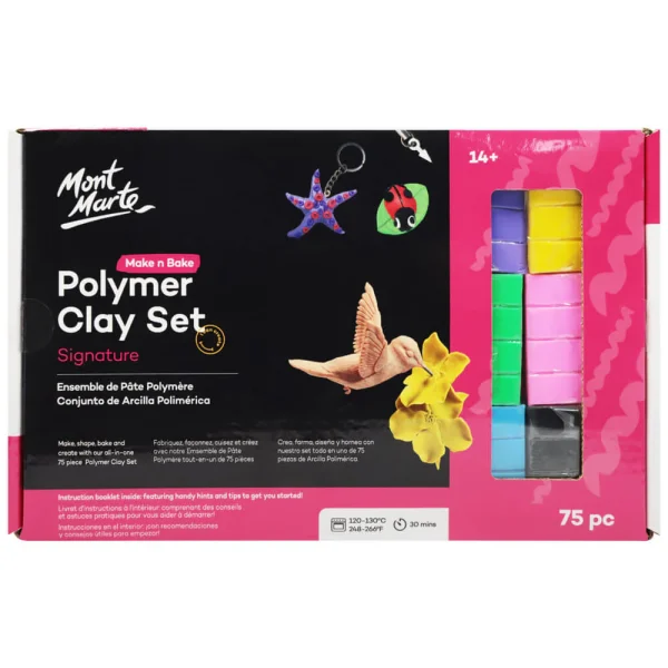 Mont Marte Make n Bake Polymer Clay Set 75pc