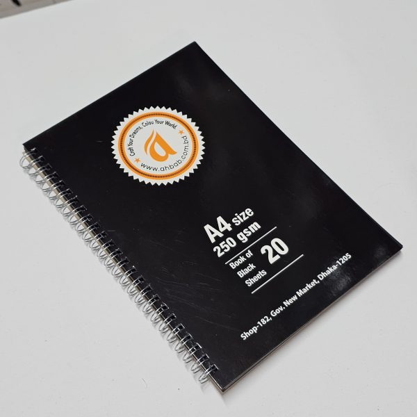 Ahbab Black Sketch Pad A4