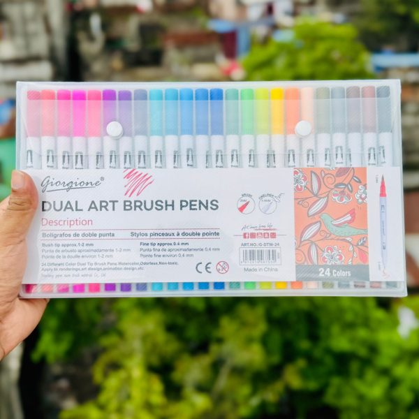 Giorgione Dual Art Brush Pens 24pc G-DTW-24