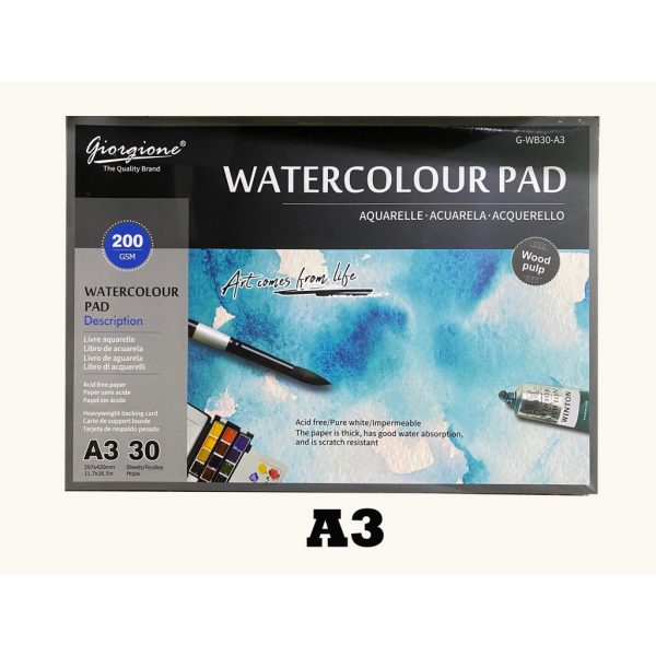 Giorgione Watercolour Pad 200GSM G-WB30-A3
