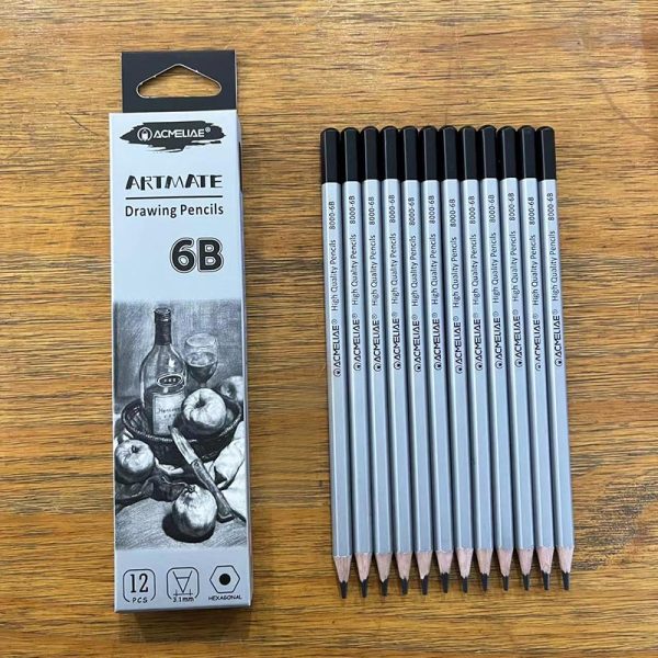 Acmelia drawing pencil 6B 1pes