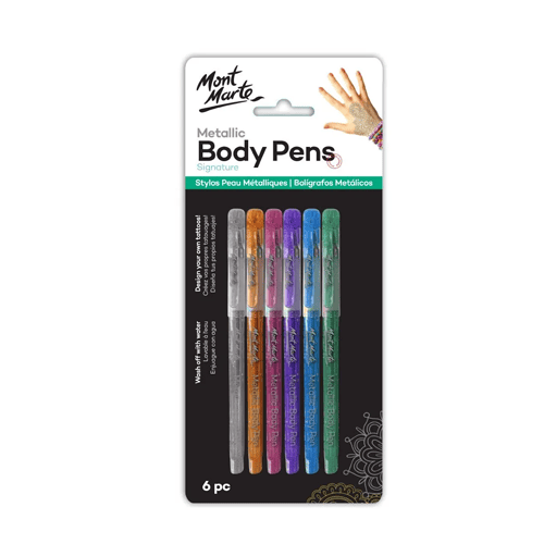 qOqmGZZ1EmbUYT_KpY-.png Mont Marte Metallic Body Pens 6pc - Image 1