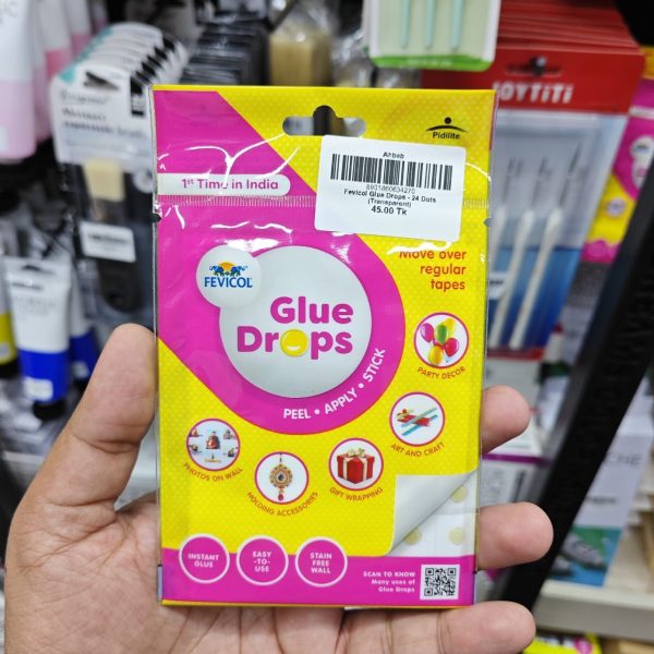 Fevicol Glue Drops - 24 Dots (Transparent)