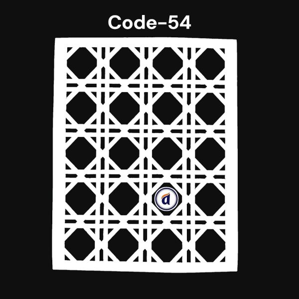 Stencil Code 54 (8x10 inch)