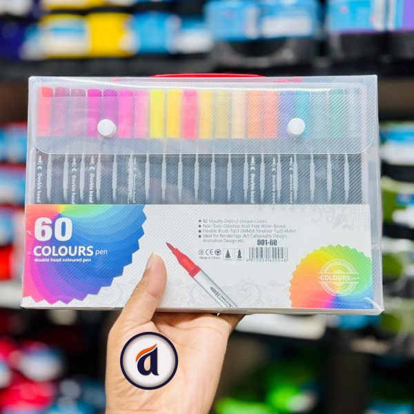 China Dual Tip Brush Pens 60pc