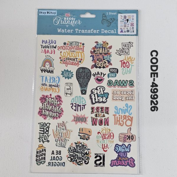 Water Transfer Decal Code - 49926