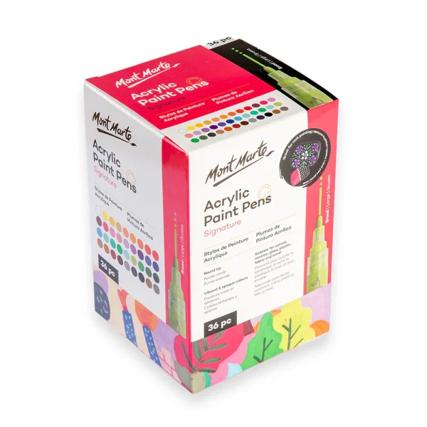 Mont Marte Acrylic Paint Pen Set of 36 - Broad Tip