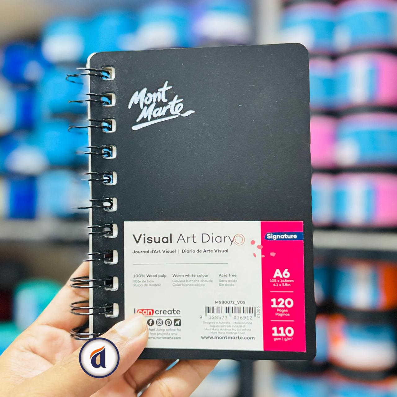 yhMz98kIYdmZrcGexiK.jpg Mont Marte Visual Art Diary A6 120page 110gsm - Image 1