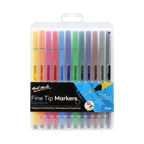 Mont Marte Fine Tip Markers 12pc